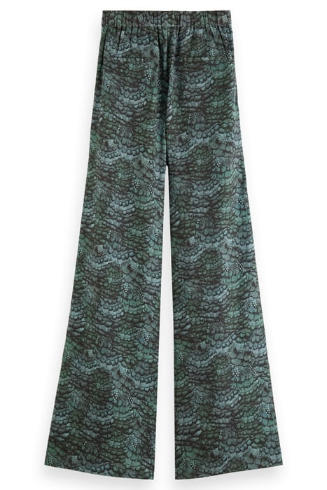 ELENI - HIGH RISE WIDE LEG PYJAMA PANTS FEATHER BOTTLE GREEN 5