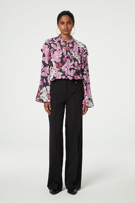 BIBI LONG SLEEVE BLOUSE ANTRA/BUBBLE GUM PIN 2