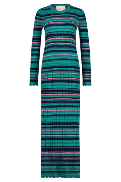 BANDA DRESS BRIGHT TEAL/NAVY 3