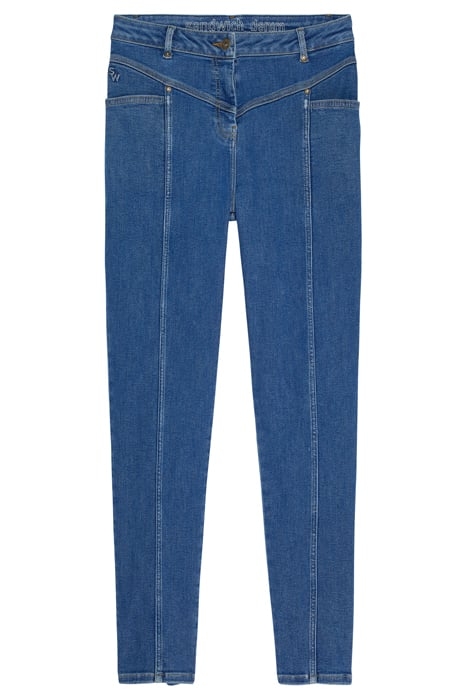 TROUSER WOVEN LONG 24001858 MID BLUE DENIM 4