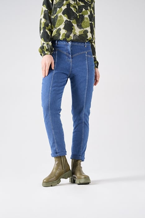 TROUSER WOVEN LONG 24001858 MID BLUE DENIM 1