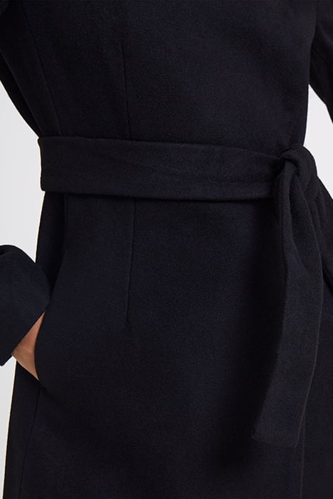 PLATFORM FELT CROSSOVER COAT BLACK 5