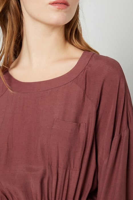 ROUND COLLAR OVERSIZED JUMPSUIT GRENAT 5