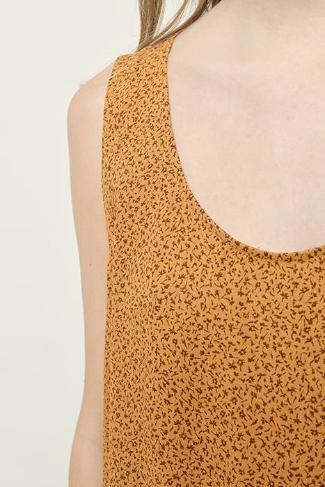 SLEEVLESS LOOSE PRINTED TOP DOUCETTE BEIGE 5