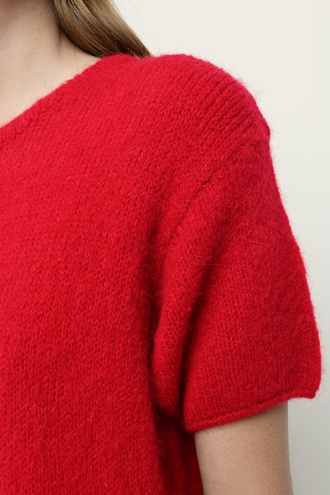 STRAIGHT CREW NECK MIDI DRESS GROSEILLE 4