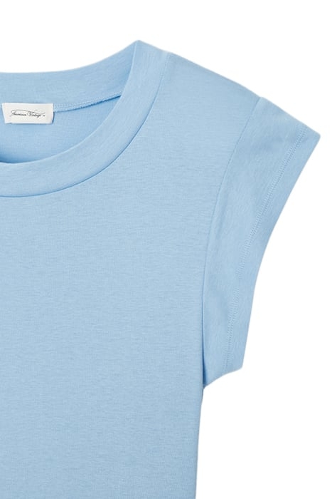 ROUND COLLAR FITTED SHORT T-SHIRT GLACIER 6