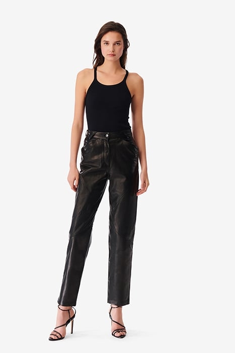 HAZEL LEATHER PANT IN BLACK 1