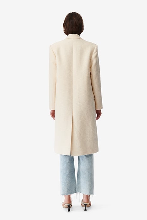 REMYA DOUBLE BREASTED COAT IN ECRU 2