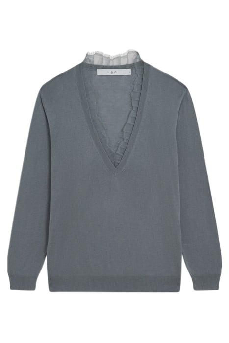 JAYDEN KNITTED SWEATER IN STONE BLUE 4