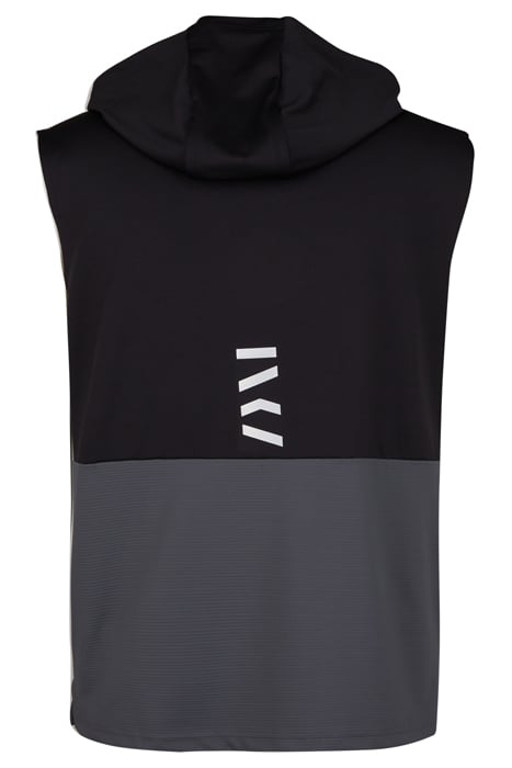 RAPALLO SLEEVELESS HOODY BLACK BEAUTY-IRON GATE 2