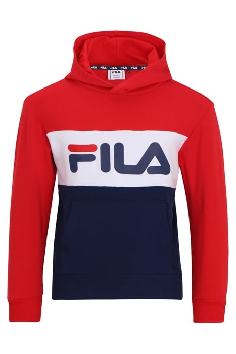 BAGANA BLOCKED HOODY MEDIEVAL BLUE-TRUE RED-BRIGHT WHITE 1