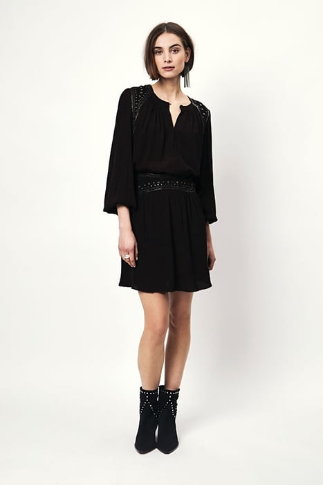 ZVI EMBELLISHED BLOUSE WASHED BLACK 1