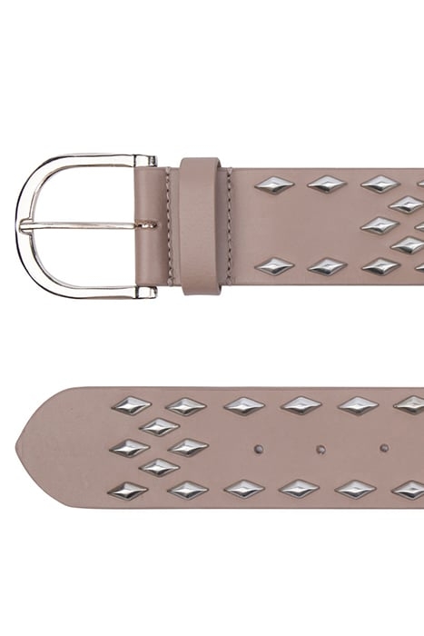 CINQUE LEATHER RIVET BELT PURE TAUPE 4