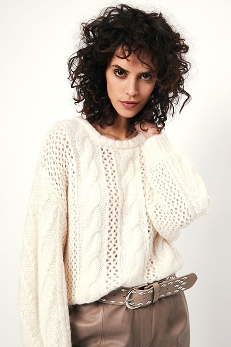 CINQUE LEATHER RIVET BELT PURE TAUPE 3