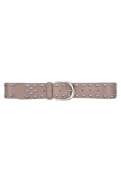 CINQUE LEATHER RIVET BELT PURE TAUPE 1