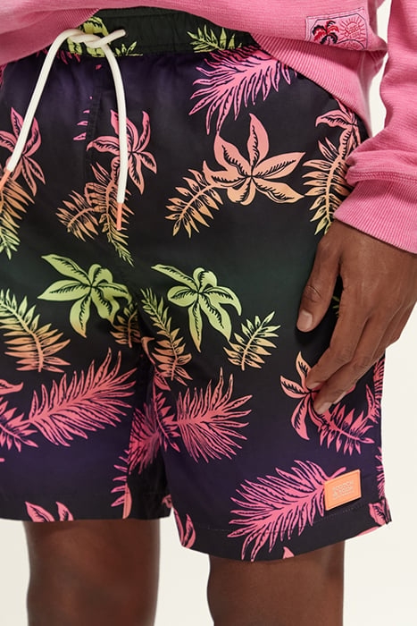 LONG LENGTH - PRINTED SWIMSHORT GRADIENT LEAF AOP 7