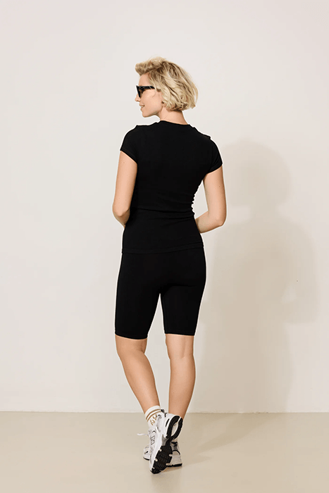 MAIA MICROMODAL SHORT SLEEVE TEE BLACK 2