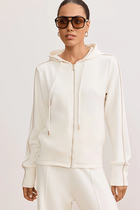 LARA ZIP UP CARDIGAN MARSHMELLOW 1