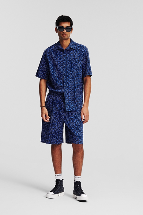 AOP LOGO SEERSUCKER SHORTS BLUE 4