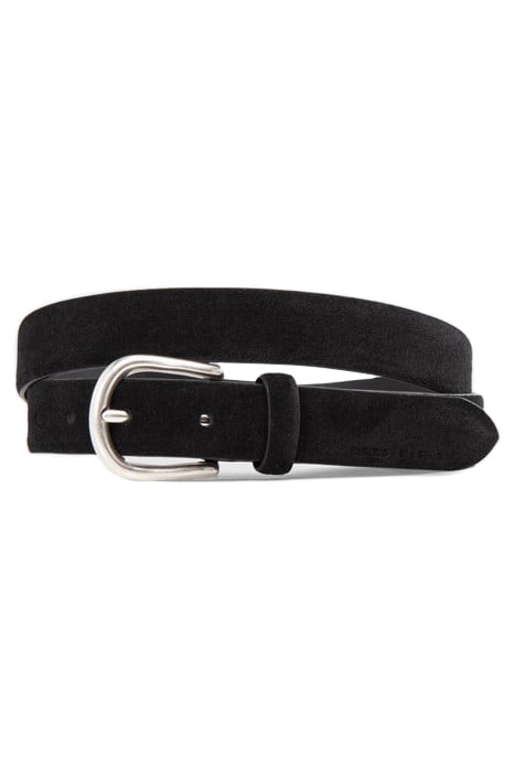 BLACK SUEDE THIN BELT 1