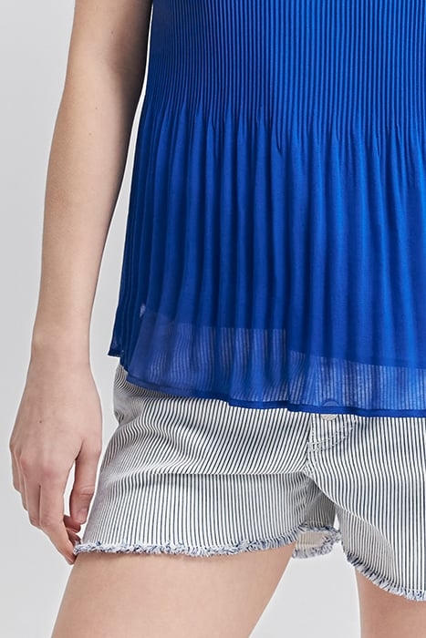 COBALT RECYCLED PLEATED TOP WITH AMERICAN ARMHOLES 6