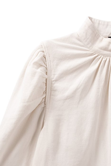 LIMESTONE ORGANIC COTTON BLOUSE, BUTTONED COLLAR 7
