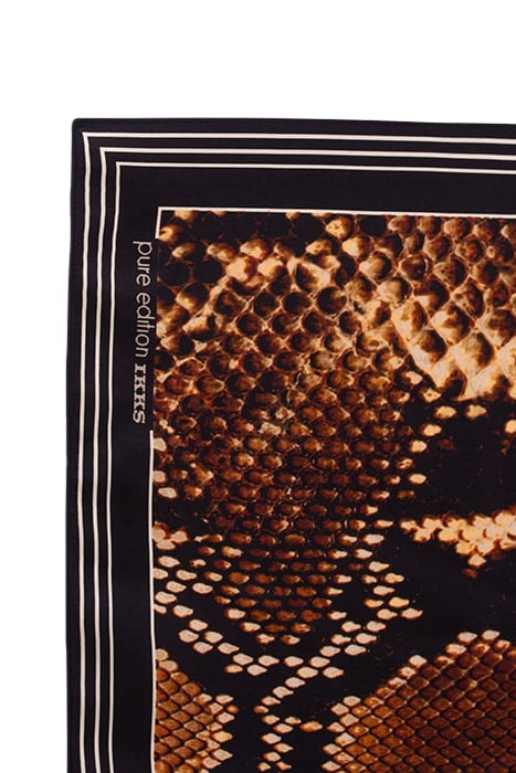 PURE EDITION – COGNAC PYTHON PRINT SQUARE SCARF 5