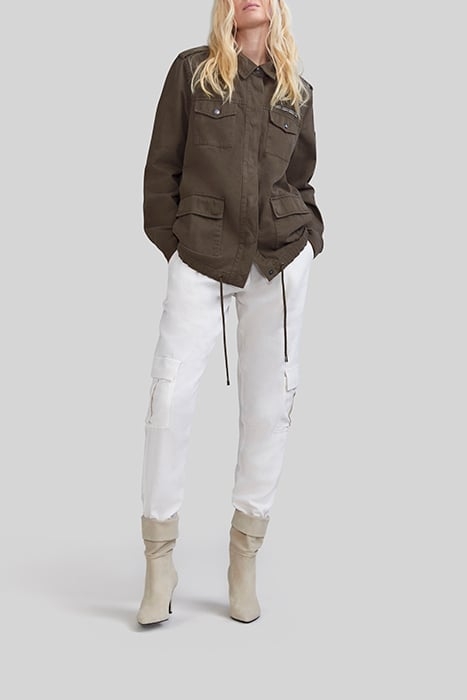 KHAKI COTTON SAFARI JACKET, XL IMAGE BACK 3