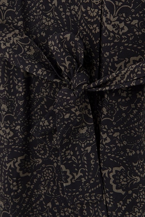 KHAKI LENZING™ ECOVERO™ FLORAL PAISLEY DRESS 6
