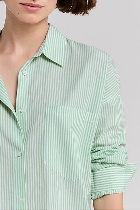 PISTACHIO STRIPED SHIRT WITH EMBROIDERED BACK 6