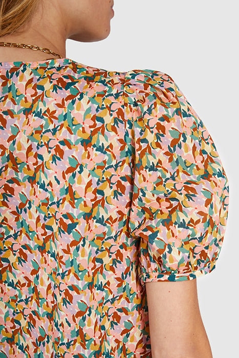 SALMON PINK TOP WITH FLORAL PRINT 7