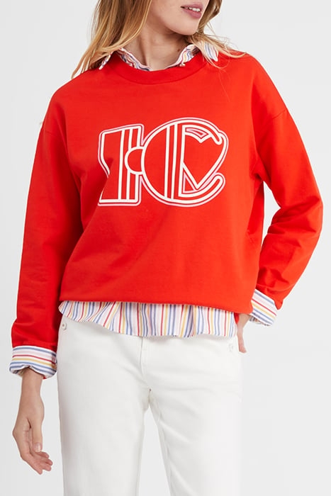 CRIMSON RED SWEATSHIRT WITH XL MONOGRAM 1