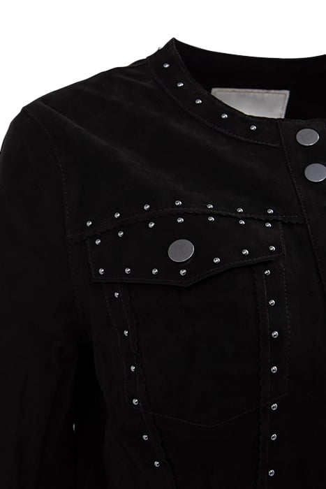BLACK SUEDE STUDDED JACKET 7