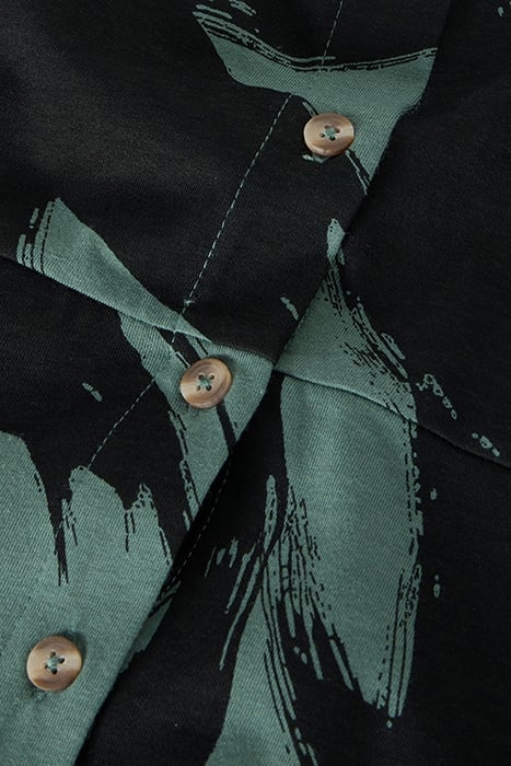 RUA JERSEY SHIRT DRESS GREEN PRINT 6