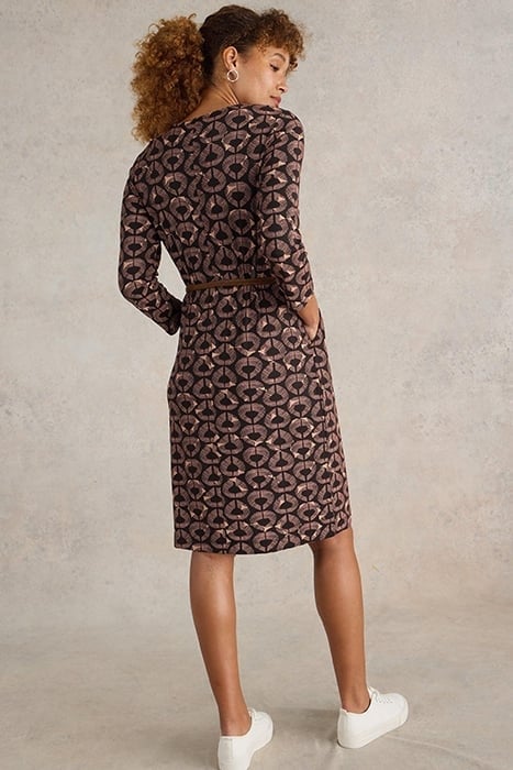 TALLIE JERSEY DRESS BLACK PRINT 2