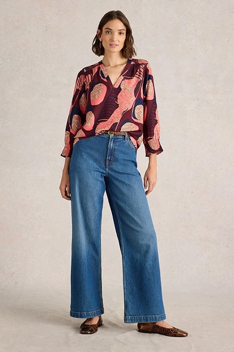 ELISA TOP PLUM PRINT 1