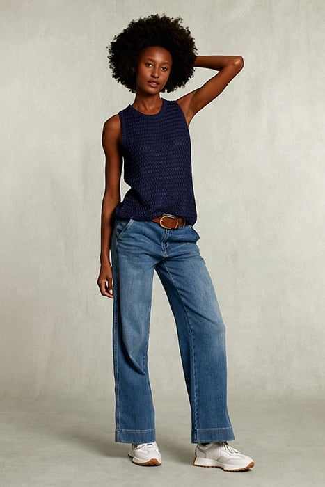 BLUE ROUND NECK TOP BLUE 3