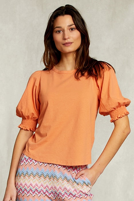 ORANGE T-SHIRT 3/4 SLEEVES WITH SMOCK ORANGE 1