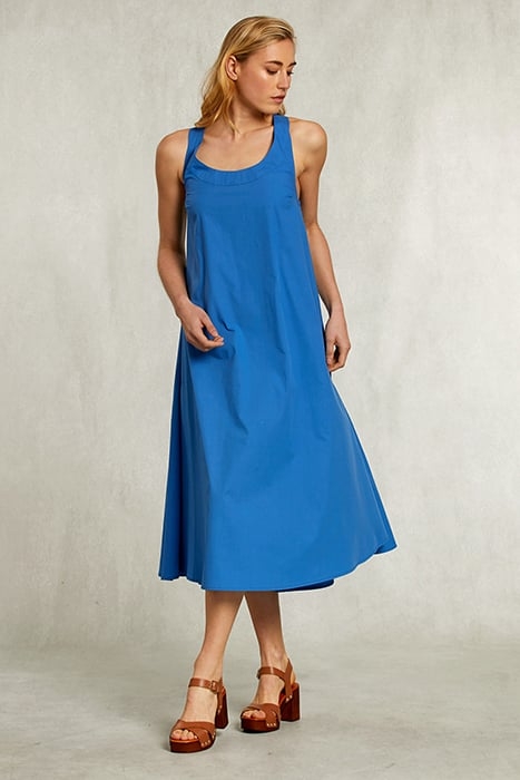 BLUE DRESS WITH CROSSED BACK BLUE 1