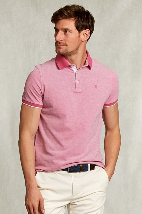 CUSTOM FIT COTTON POLO AMARANTH PINK 1