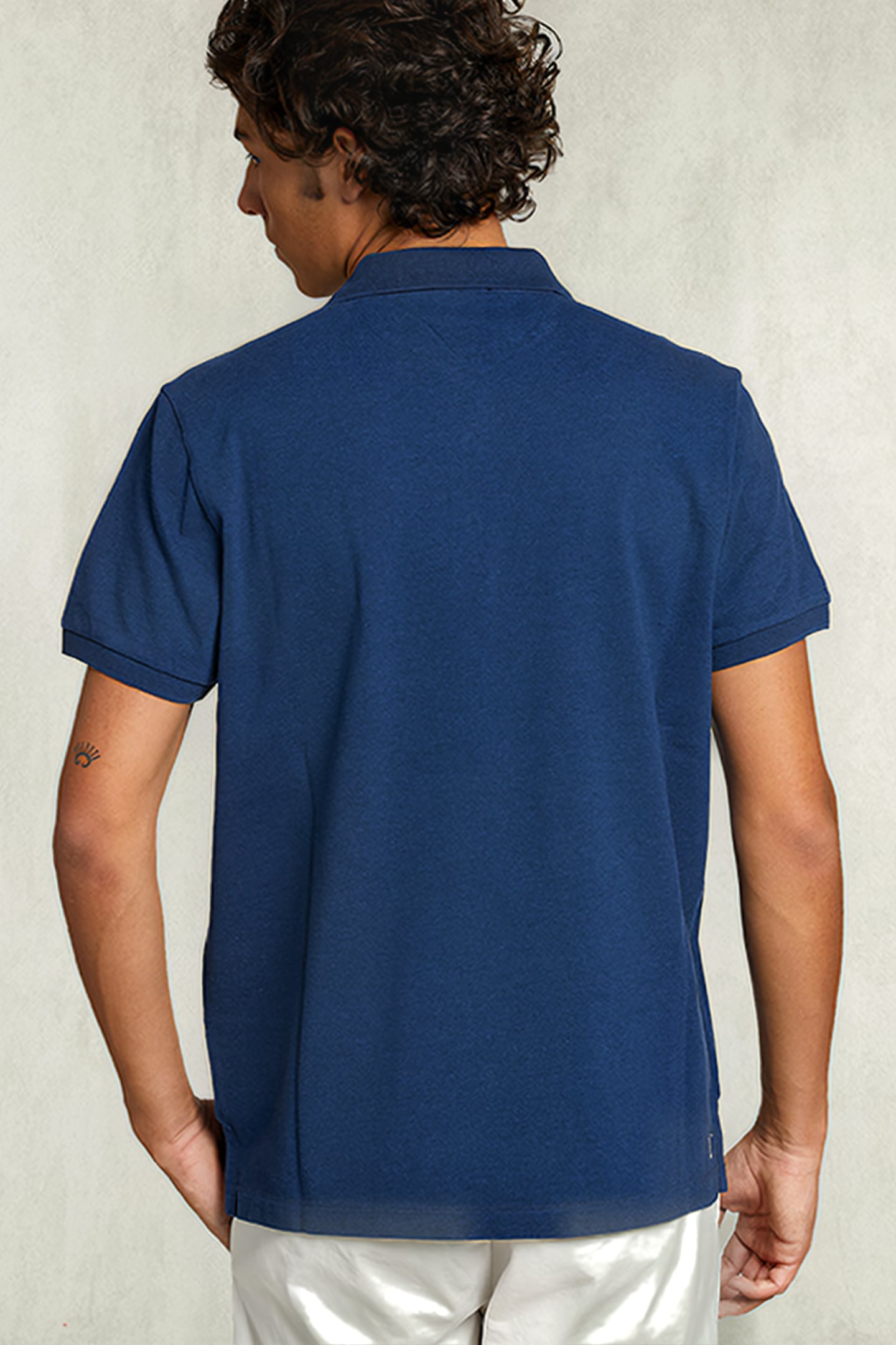 CUSTOM FIT PIMA COTTON POLO DEEP BLUE MIX BLUE 2
