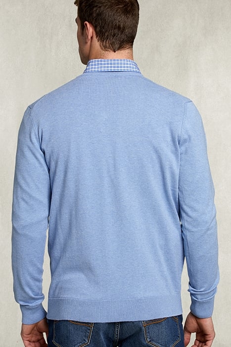 BASIC V-NECK PULLOVER POOL MIX BLUE 2