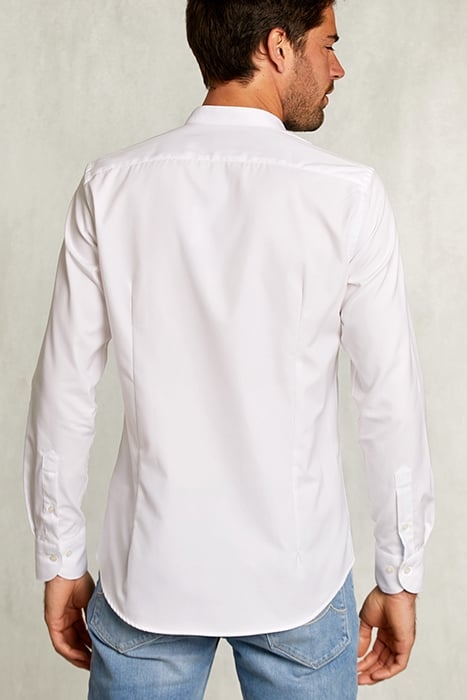 SLIM FIT UNI SHIRT HENLEY COLLAR WHITE WHITE 2