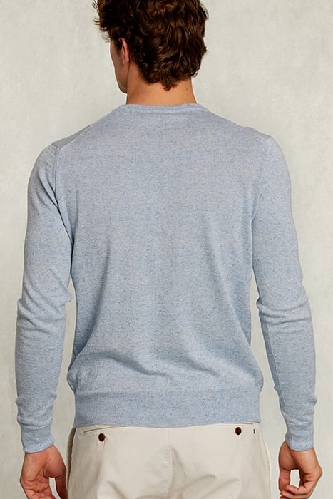 CUSTOM FIT COTTON-LINEN SWEATER VICTORIA BLUE 2