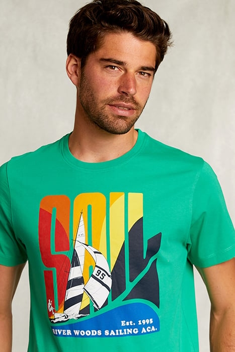 NORMAL FIT BASIC T-SHIRT IN PAPAYA GREEN 4