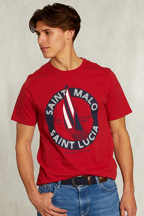 NORMAL FIT BASIC T-SHIRT BLOODY MARY RED 1