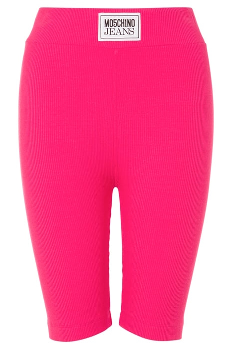LOGO PATCH KNITTED CYCLING SHORTS PINK 3