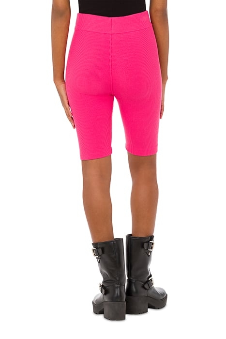 LOGO PATCH KNITTED CYCLING SHORTS PINK 2