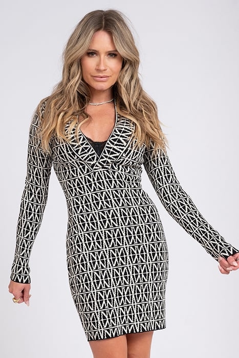 BELARUS DRESS BLACK/PEARL 8