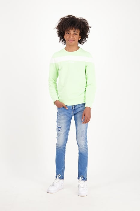 BOYS NOXON SWEATER NEON GREEN 1